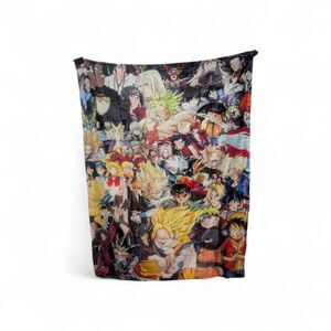 Anime Multi Character Collaboration Throw Blanket soft and Comfy